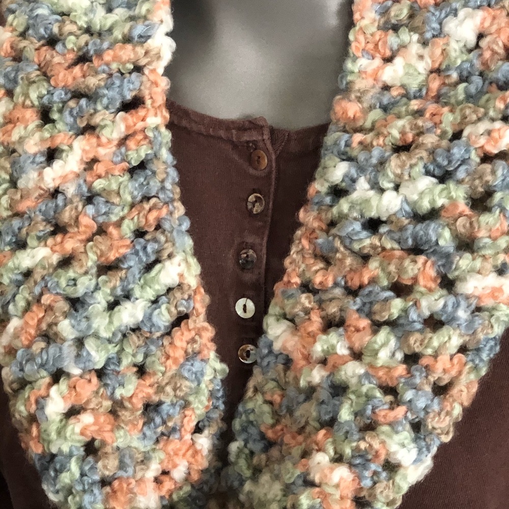 Cowl scarf soft yarn neck warmer